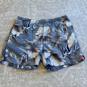 Tommy Bahama Relax Swim Trunks Mens L Large Blue Floral‎ Tropical